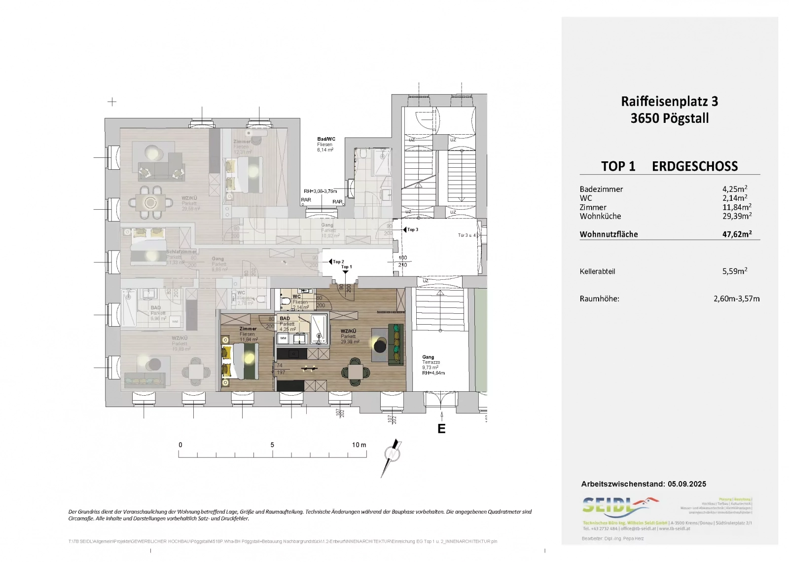 4518 EG Variante 3 Wohnungen Seite 1